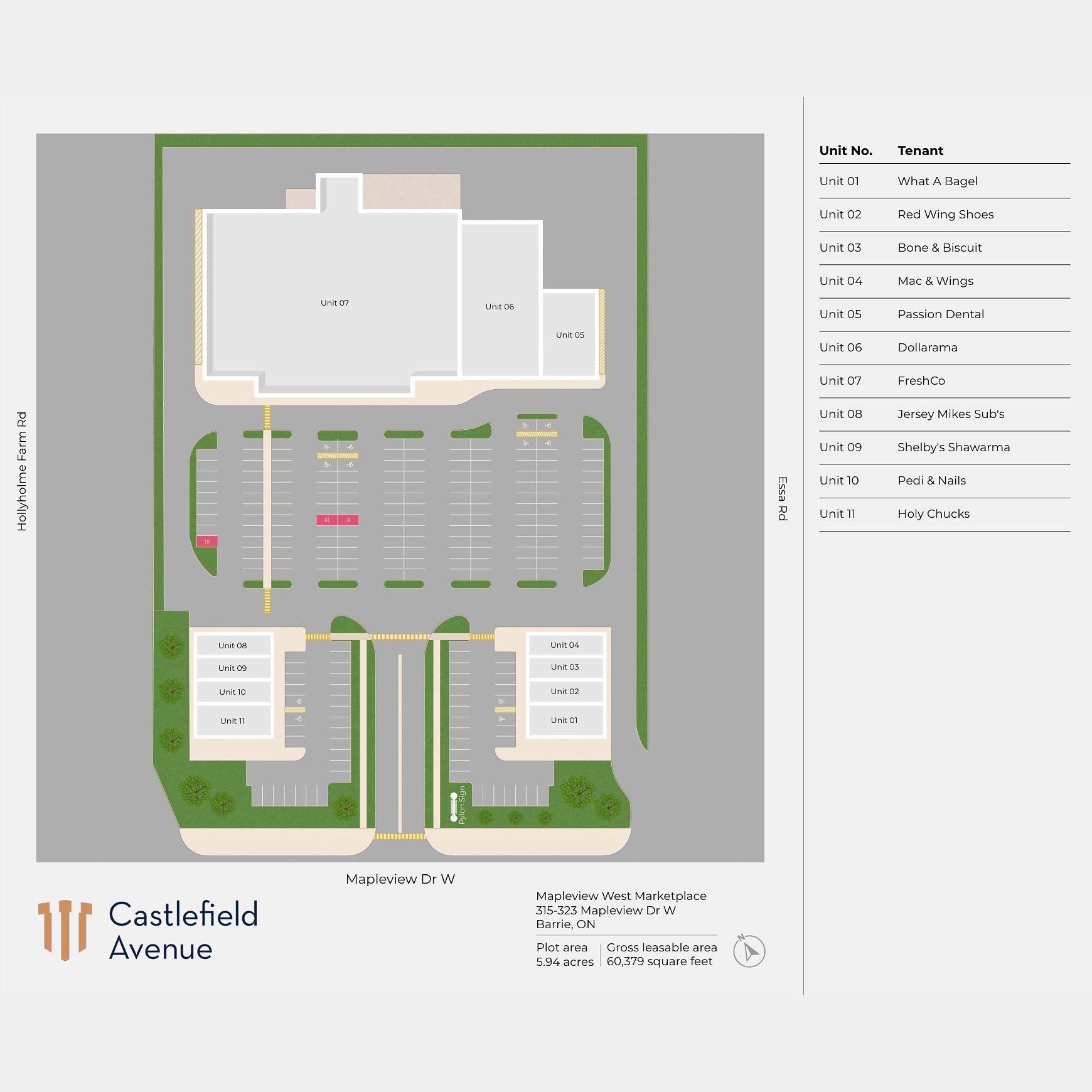 Mapleview West Marketplace site plan